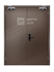 Противопожарная дверь двупольная глухая ДПМ-02 EIS с выпадающим порогом